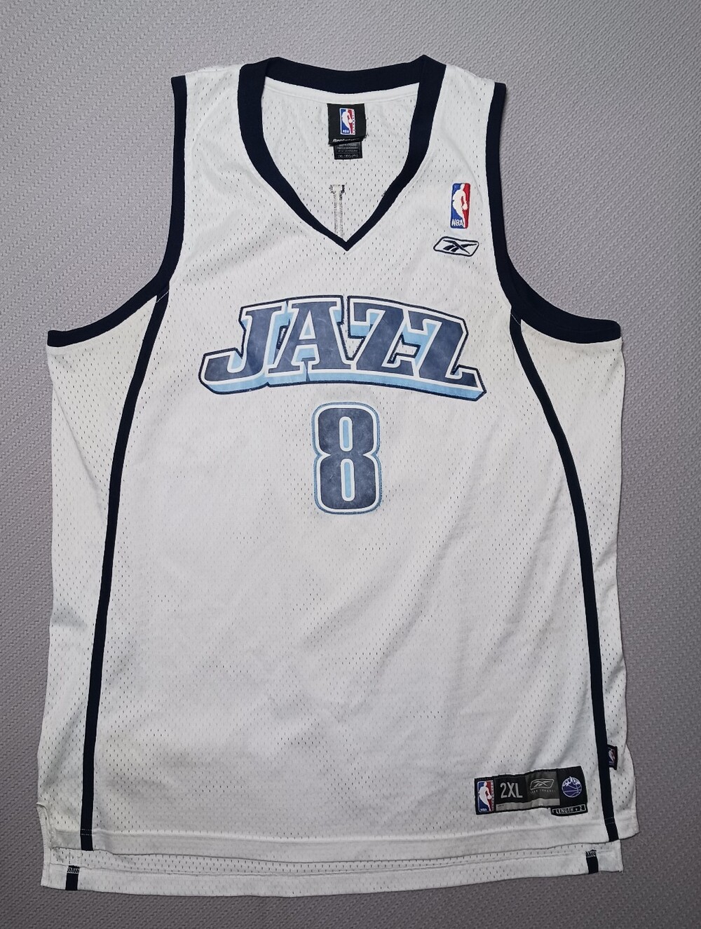 Vintage Deron Williams #8 Jersey 2XL +2 Utah Jazz Reebok White